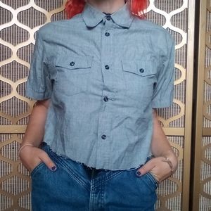 Airwalk grey crop top